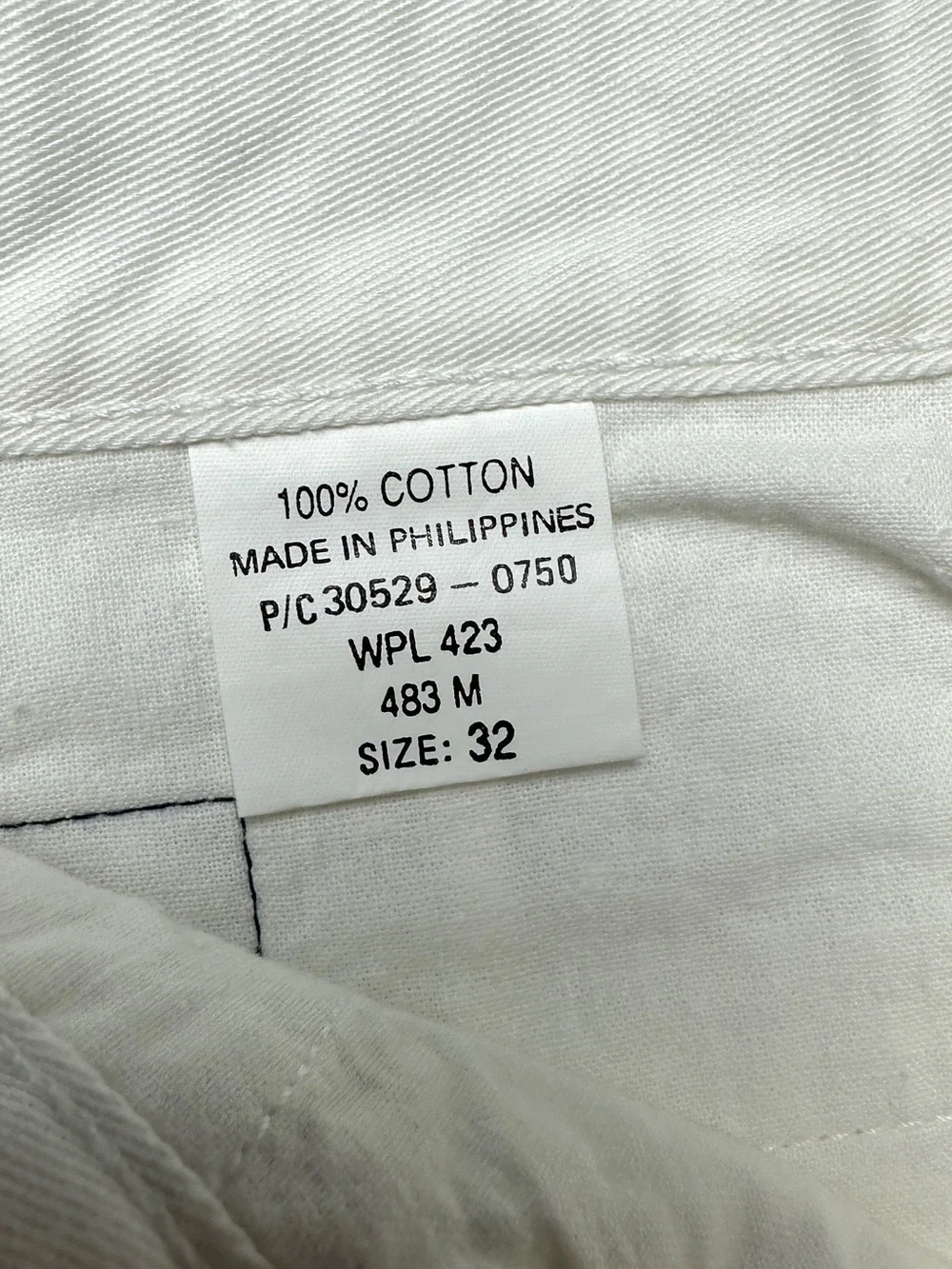 NWT Vintage Levi's Dockers Men's White Flat Front Cotton Shorts Style 30529-0750